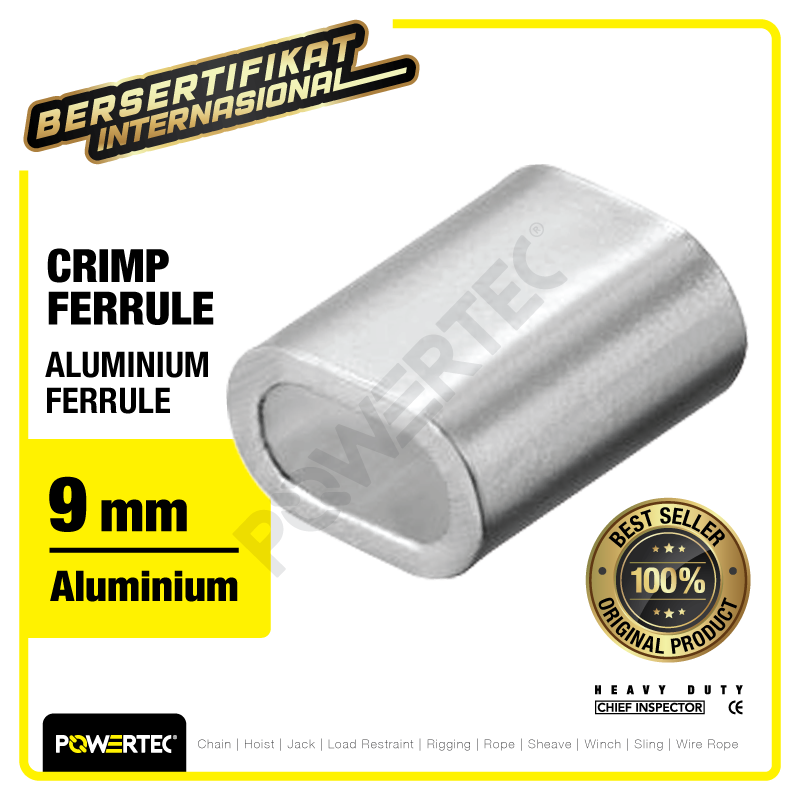 Aluminium Ferrule / Crimp Ferrule 9mm POWERTEC