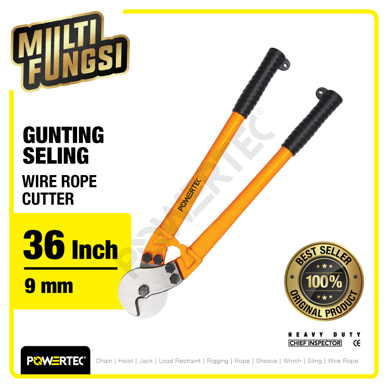 Wire Rope Cutter / Gunting Kawat Seling 36″ 9mm POWERTEC