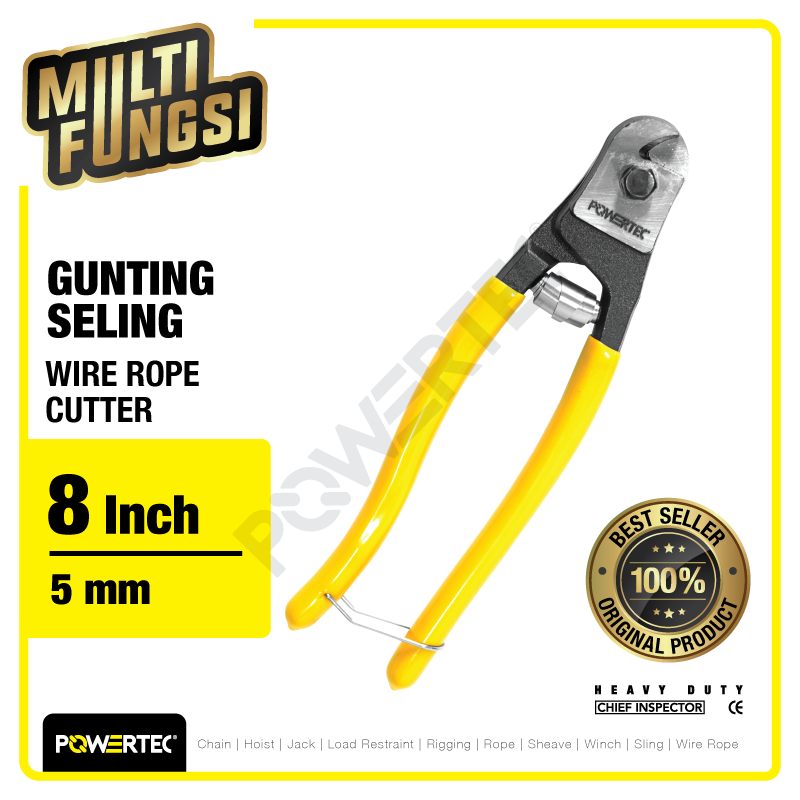 Wire Rope Cutter / Gunting Kawat Seling 8″ 5mm POWERTEC