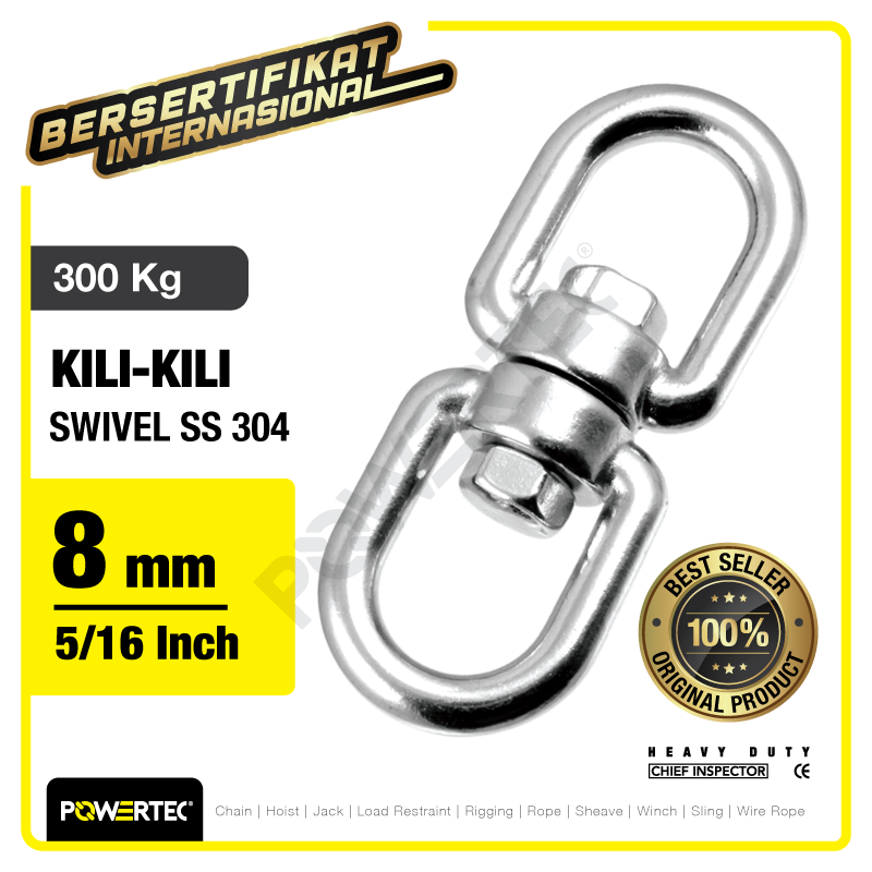 Swivel SS 304 / Kili kili 8mm – 5/16″ POWERTEC