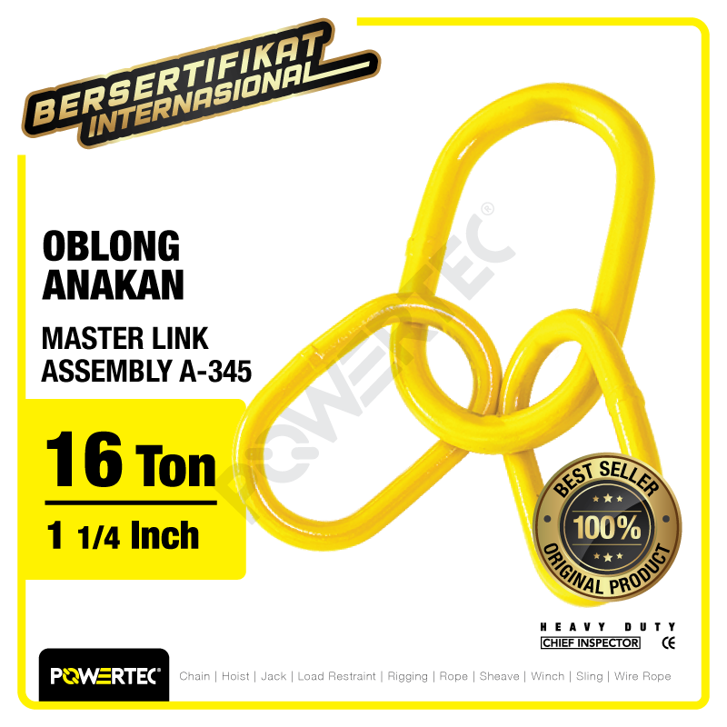 Master Link Assembly A-345 16 Ton – 1-1/4″ POWERTEC