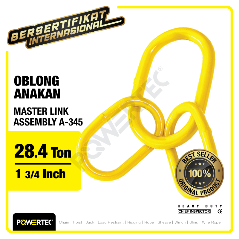 Master Link Assembly A-345 28.4 Ton – 1-3/4″ POWERTEC