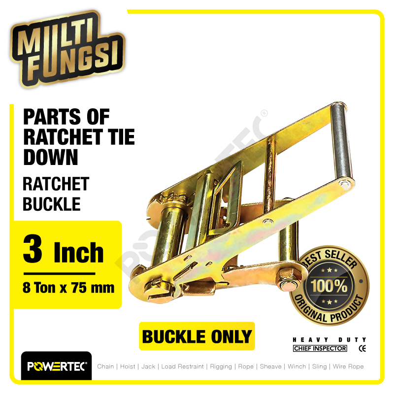 Handle Buckle Ratchet Tie Down Cargo Lashing 3″ Spare Part POWERTEC