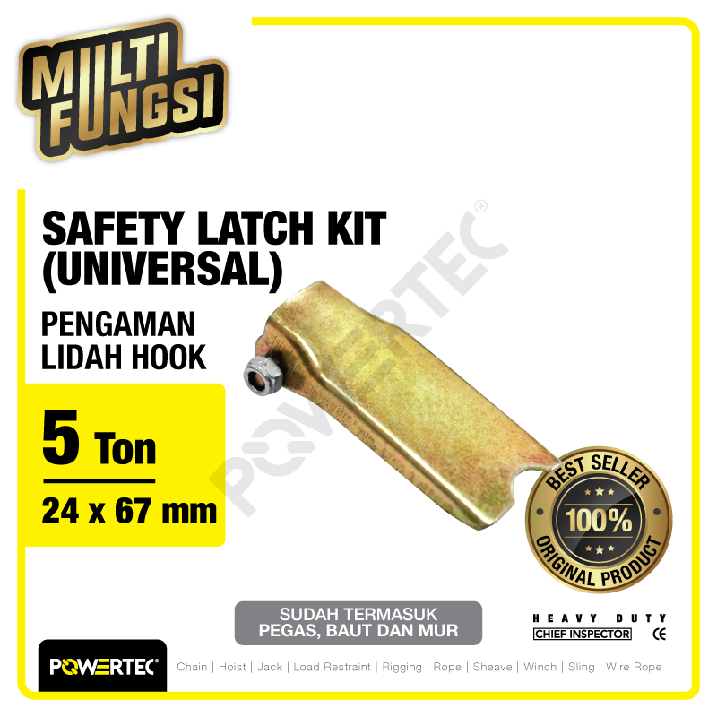 Safety Latch Pengaman Lidah Hook 5 Ton UNIVERSAL Spare Part POWERTEC