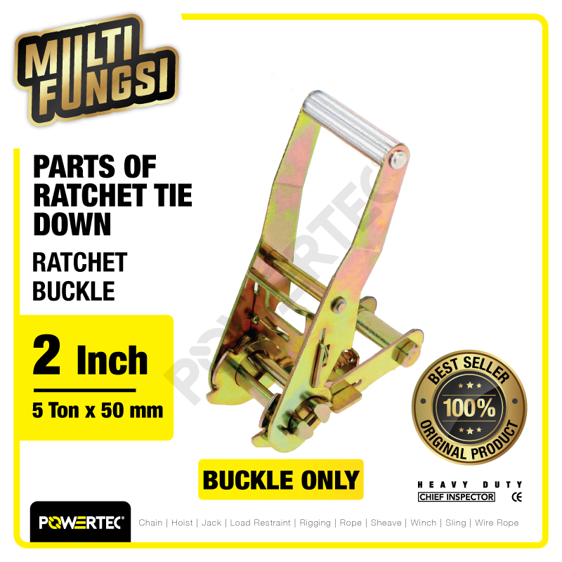 Handle Buckle Ratchet Tie Down Cargo Lashing 2″ Spare Part POWERTEC